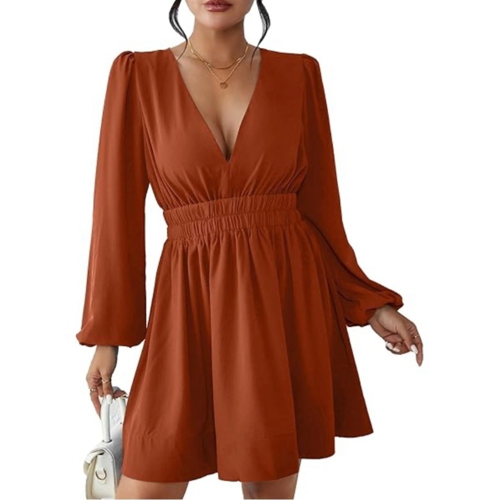 NWOT! Gorgeous rust color dress